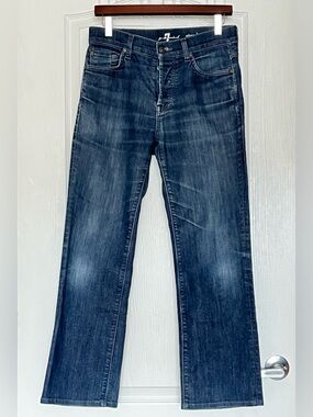 7 For All Mankind Kimmie Straight Leg Jeans Blue Size 29 Stretch Everyday Basics